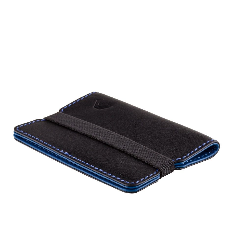 Minimalist Leather Wallet Reza - Black/Blue